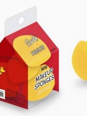 RUDE Peanuts Makeup Mini Sponges Woodstock Yellow